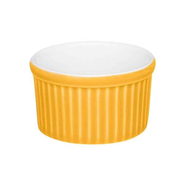 Conjunto de Tigela Ramequin de Porcelana Oxford Amarelo com 3 Peças Conjunto de Tigela Ramequin de Porcelana Oxford Amarelo com 3 Peças