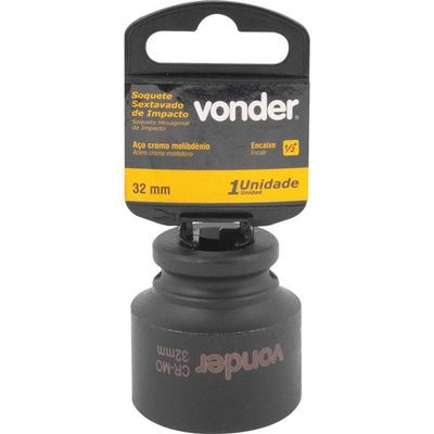 Soquete Sextavado De Impacto Encaixe 1-2" 32mm Vonder