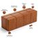 Kit Cabeceira Cama Box King 195cm com Calçadeira Roma W01 Couríssimo Camel - Lyam