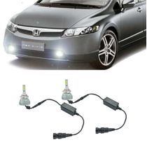 Kit Lâmpadas Super Led Farol de Milha New Civic 2007 à 2011