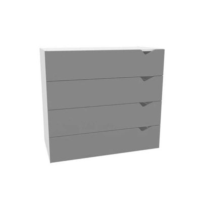 Cômoda De Quarto Porto C- 4 Gavetas Branco-azul - Politorno