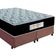 Cama Box Queen Bipartido Sintético + Colchão Molas Ensacadas Sereneprime Sonnolux 158x198x65 Marrom