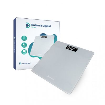 Kit Termômetro Infravermelho + Balança Digital Cinza Dellamed Cinza