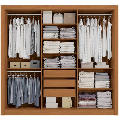Guarda Roupa 6 Portas 2 Gavetas M569 Kappesberg Canela