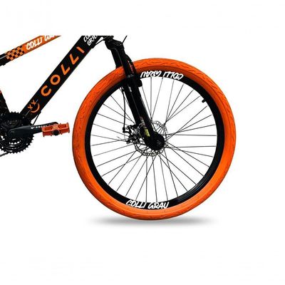 Bicicleta Grau Aro 26 21 Marchas Colli Preto Fosco-laranja