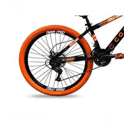 Bicicleta Grau Aro 26 21 Marchas Colli Preto Fosco-laranja
