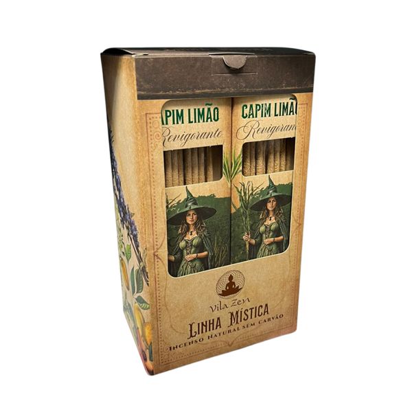 Incenso Linha Mistica 0% Capim Limão 12 Caixas C/8 Varetas