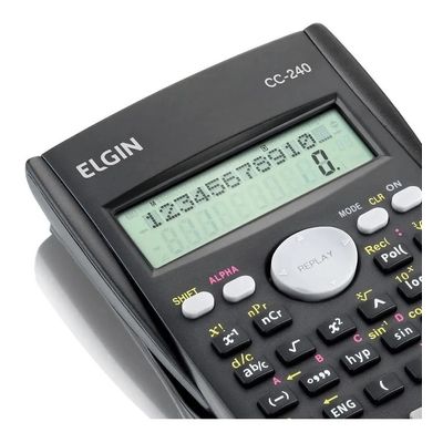 Calculadora Científica 240 Funções Com Capa Protetora Elgin