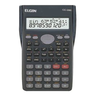 Calculadora Científica 240 Funções Com Capa Protetora Elgin