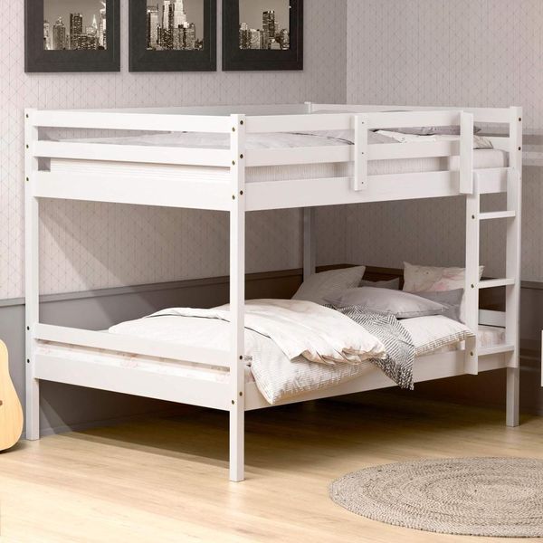 Beliche Casal Casal Dreams Madeira Maciça Branco Megamobilia Beliche Casal Casal Dreams Madeira Maciça Branco Megamobilia