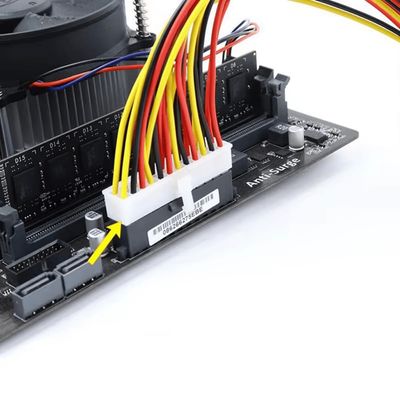 Cabo Extensor ATX 24 Pinos macho e femea RGB 30cm para Fonte