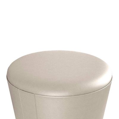 Puff Banqueta Redondo Luxo Copenhage Matrix Sintetico Bege