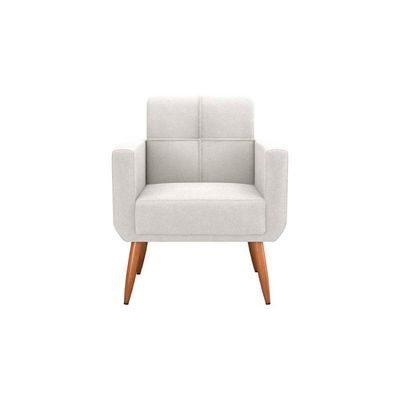 Poltrona Cadeira Para Descanço Acabamento Premium Havana Matrix Boucle Bege