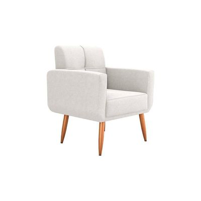 Poltrona Cadeira Para Descanço Acabamento Premium Havana Matrix Boucle Bege