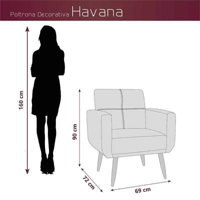 Poltrona Cadeira Para Descanço Acabamento Premium Havana Matrix Boucle Bege