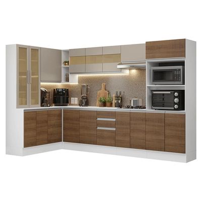 Armário De Cozinha Completa De Canto 100% Mdf 447Cm  Madesa