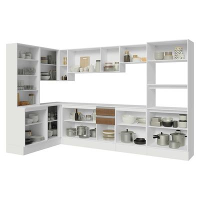 Armário De Cozinha Completa De Canto 100% Mdf 447Cm  Madesa