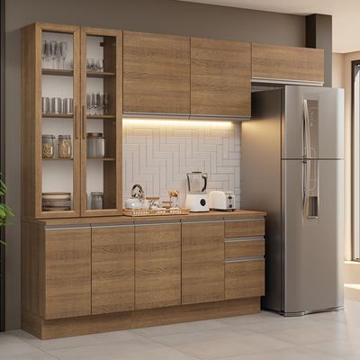 Armário De Cozinha Completa 270cm Rustic Glamy Madesa 16