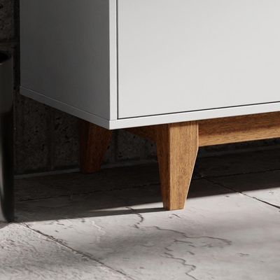 Aparador Buffet 4 Quatro Portas Mdf Moderno Prático Flow