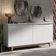 Aparador Buffet 4 Quatro Portas Mdf Moderno Prático Flow