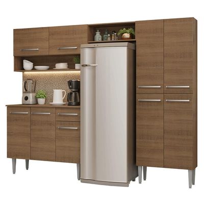 Armário De Cozinha Completa 229cm Rustic Emilly Madesa 017