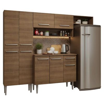 Armário De Cozinha Completa 229cm Rustic Emilly Madesa 016