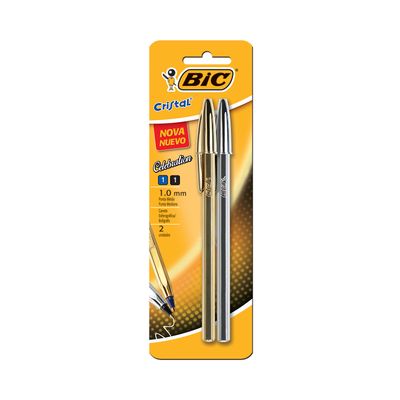 Caneta Esferográfica Bic Cristal Celebration 1.0mm com 2 Unidades