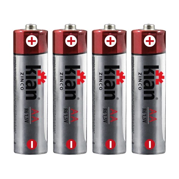 Pilha Pequena Zinco AA Kian com 4 Unidades