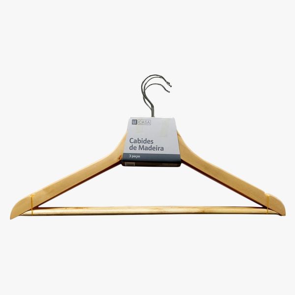 Conjunto de Cabides em Madeira Cazza Native com 3 Peças Conjunto de Cabides em Madeira Cazza Native com 3 Peças