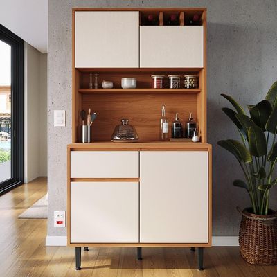 Armário De Cozinha Completa Easy 4 Portas 1 Gaveta - Movelove Jequitiba-areia Jequitiba-areia