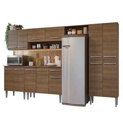 Armário De Cozinha Completa 293cm Rustic Emilly Madesa 011