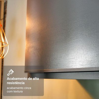 Armário De Cozinha Compacta 180 Cm Cinza Nice Madesa 02