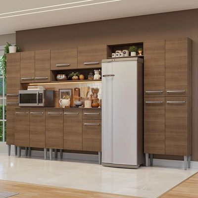 Armário De Cozinha Completa 325cm Rustic Emilly Madesa 07