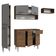 Armário De Cozinha Completa 197 Cm Rustic-cinza Emilly Madesa 02