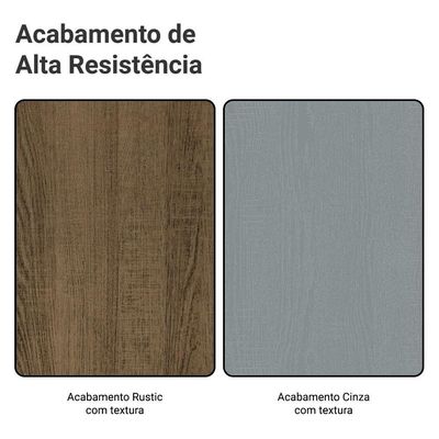 Armário De Cozinha Completa 197 Cm Rustic-cinza Emilly Madesa 02