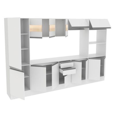 Cozinha Madesa Smart Modulada com Armário Balcão e Tampo