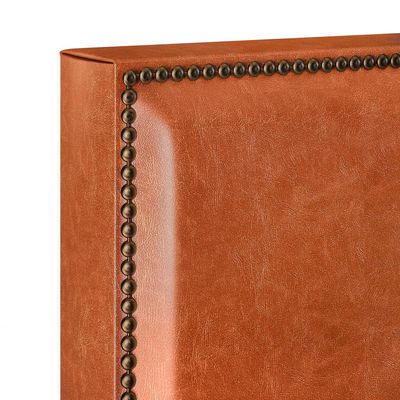 Cabeceira Cama Box Casal Queen Com Tachas 160 cm Vicenza L02 Couríssimo Camel - Lyam Decor