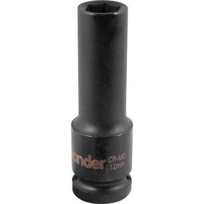 Soquete Sext Impacto Longo Enc 1-2" 12mm Aço Cromo Vonder