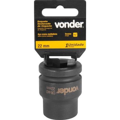 Soquete Sextavado De Impacto Encaixe 3-4 22mm Vonder