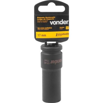 Soquete Sextavado De Impacto Longo Encaixe 1-2" 17mm Vonder
