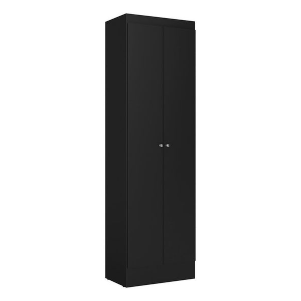 Armário Multiuso Sapateira THB Space com 2 Portas 5 Prateleiras Preto