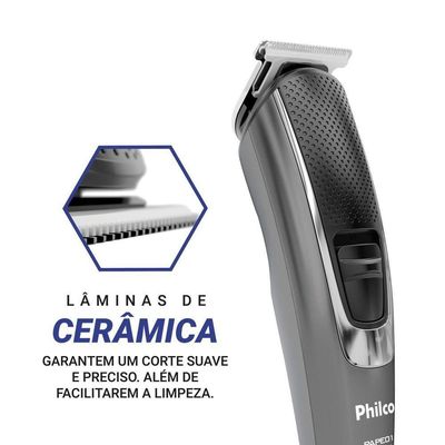 Aparador De Pelos Philco 8 Acessórios Pape01 Bivolt Bivolt
