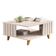 Mesa De Centro Açai Sala Com Pés De Madeira Maciça Off White