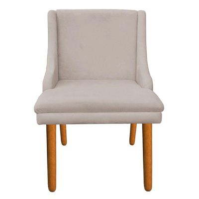Cadeira de Jantar Liz Suede Bege - Drossi