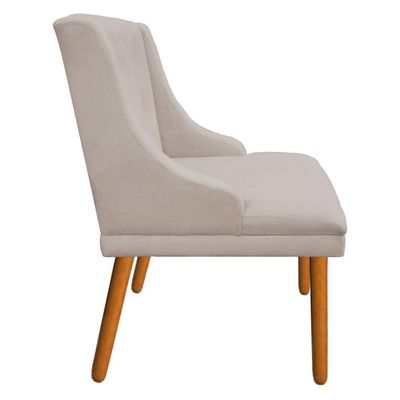 Cadeira de Jantar Liz Suede Bege - Drossi