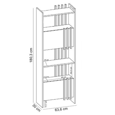 Estante Para Escritório Home Office Multiuso 2 Portas Sheld A02 Terraza - Lyam Decor
