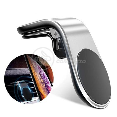 Suporte Adaptador Magnético Veicular Universal Prata