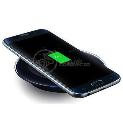 Base Carregador Wireless De Mesa Carregador Sem Fio Preto