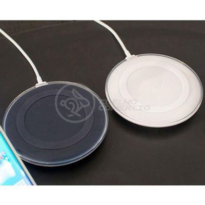 Base Carregador Wireless De Mesa Carregador Sem Fio Preto