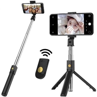 Bastão Pau De Selfie Com Controle Remoto Via Bluetooth K07